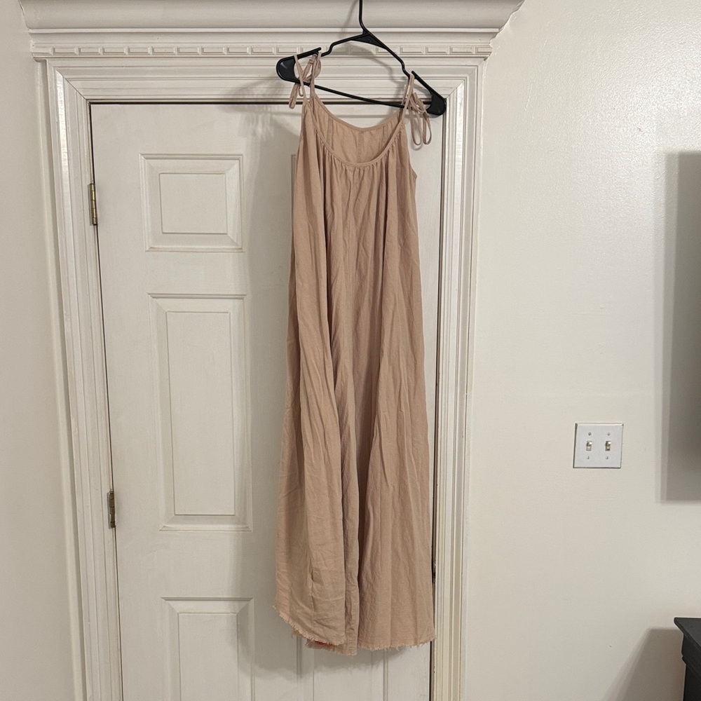 SHEIN Beige Sleeveless Jumpsuit